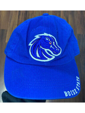 Boise State Broncos NCAA Baseball Hat Cap Adjustable Strap BLUE EUC